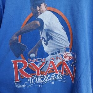 Vintage 1990 Nolan Ryan Texas Rangers T-shirt by Salem Sportswear size XL